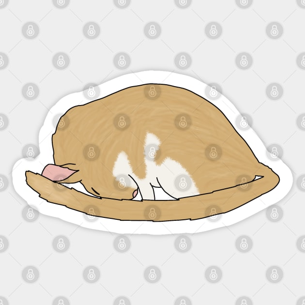 Cute sleeping golden gerbil Sticker by Becky-Marie